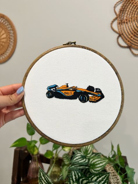 F1 formula one mclaren lando norris oscar piastri car hand embroidery craft Formula 1 Embroidery Designs, Formula 1 Embroidery, Lando Norris Car, F1 Embroidery, Mclaren Lando Norris, Formula 1 Mclaren, F1 Artwork, Car Embroidery, Embroidery Shirts