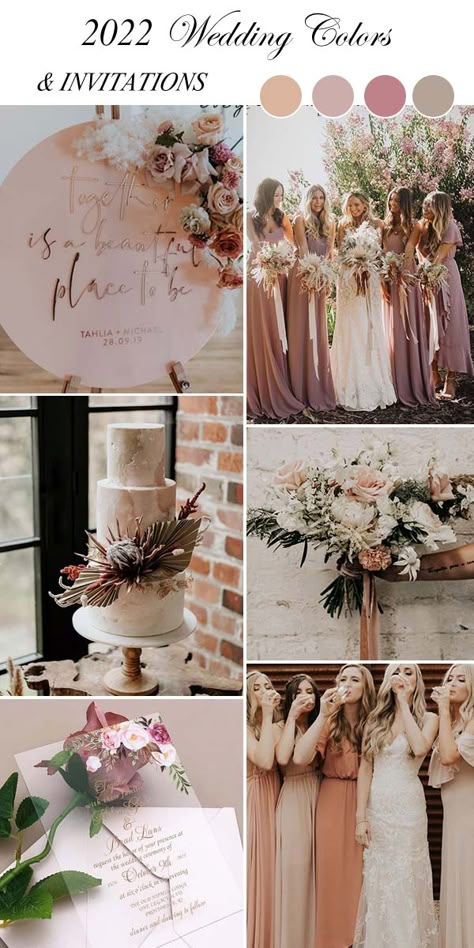 TOP 8 SPRING SUMMER WEDDING COLOR IDEAS FOR 2022 – Clear Wedding Invites Wedding Color Pallet 2023, Soft Wedding Colors Colour Palettes, Champagne And Rose Wedding, Summer Colour Wedding Theme, Best Wedding Colors Combinations Summer, Summertime Wedding Colors, Summer Winery Wedding Colors, Unique Summer Wedding Colors, Bridesmaid Dresses Spring 2023