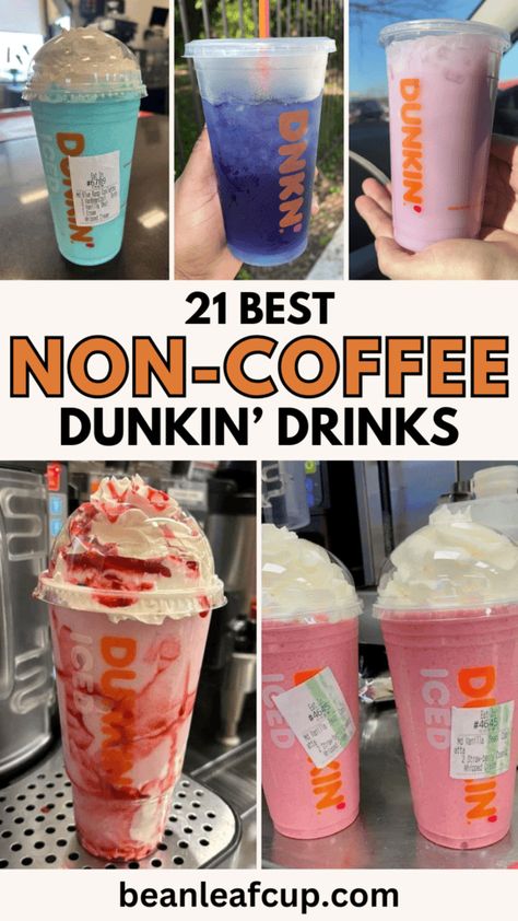 Discover the ultimate Dunkin' non-coffee drinks! From fruity refreshers to creamy smoothies, these beverages will keep you cool and satisfied. Perfect for non-coffee lovers looking for a delicious pick-me-up! 🍹✨ Oreo Dunkin Drink, Dunkin Donuts Drinks No Coffee, Dunkin Non Coffee Drinks, Dunkin Donuts Secret Menu Coffee, What To Get From Dunkin, Non Coffee Dunkin Drinks, Butter Pecan Dunkin Order, Dunkin Drinks To Try No Coffee, Custom Dunkin Drinks