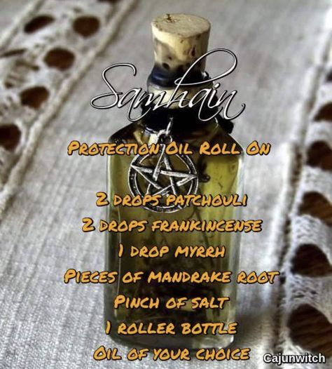 Pentagram Oil Recipe, Samhain Oil Recipe, Glamour Magick Oil, Witch Oils How To Make, Infused Oil Recipes, Magick Oil, Essential Oil Roller Bottle Recipes, Roller Bottle Recipes, Essential Oil Perfumes Recipes