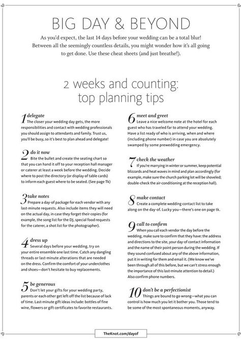 Here’s a last-minute to-do list during your final countdown days: | These Diagrams Are Everything You Need To Plan Your Wedding Before Wedding Checklist, Wedding Checklist Timeline, Wedding Planner Binder, Wedding Organizer Planner, Wedding To Do List, Final Countdown, Wedding Info, Planning Checklist, Wedding Planning Checklist