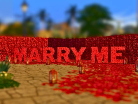 Sims 4 Will You Marry Me Cc, Sims 4 Marry Me Sign Cc, Sims 4 Marry Me Cc, Sims 4 Cc Wedding Decor Patreon, Sims 4 Proposal Cc, Sims 4 Proposal, Sims Baddie, Sims 4 Content, Baby Shower Venues