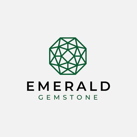 Emerald Gemstone Company Logo Vector Logo Template Emerald Logo Design, Emerald Logo, Free Logo Templates, Logo Company, Premium Logo, Templates Free Download, Emerald Gemstone, Logo Templates, Flyer Template