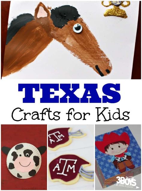 Texas Crafts, Texas Theme, Flower Crafts Kids, Homeschool Lessons, State Crafts, Geography For Kids, Homeschool Geography, K Crafts, Sensory Activities Toddlers