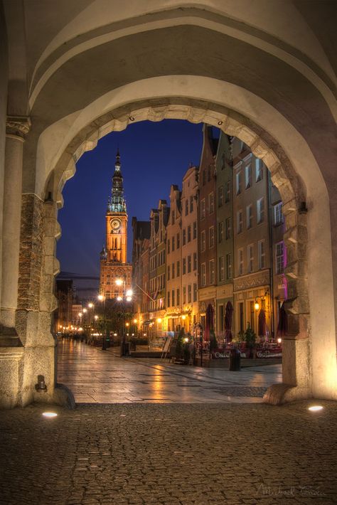 Old town at dusk, Gdansk, Poland Gdansk Poland, Poland Travel, Krakow Poland, Sopot, Destination Voyage, Gdansk, Central Europe, Eastern Europe, Wonderful Places