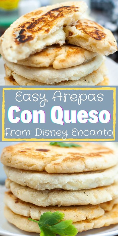 Chicken Arepas, Cheese Arepas Recipe, Corn Flour Recipes, Masa Recipes, Columbian Recipes, Arepas Recipe, Healthy Board, Hispanic Dishes, Dump Recipes