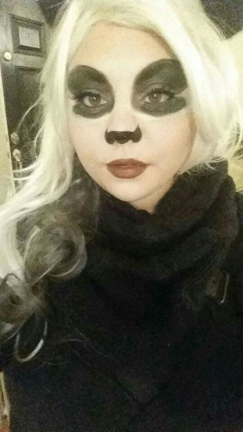 #panda #pandamakeup #ninja #pandaninja #makeup #blackandwhite #halloween #halloweenmakeup Panda Face Paint, Ninja Makeup, Panda Makeup, Panda Costume, Clever Costumes, Panda Costumes, Panda Face, Bear Costume, Halloween Costumes Makeup