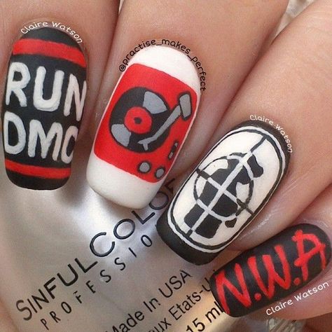 Hip Hop Nails, 80s Hip Hop Party, 80s Hair And Makeup, Hip Hop Birthday, Tropical Vacation Nails, 80s Hip Hop, Hip Hop 90s, 80's Party, Dj Art