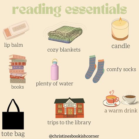 Book Lover Essentials, Readathon Aesthetic, Bookworm Essentials, Library Essentials, Booktok Ideas, Romcom Books, Bookstagram Inspiration, Reading Essentials, Reading Day