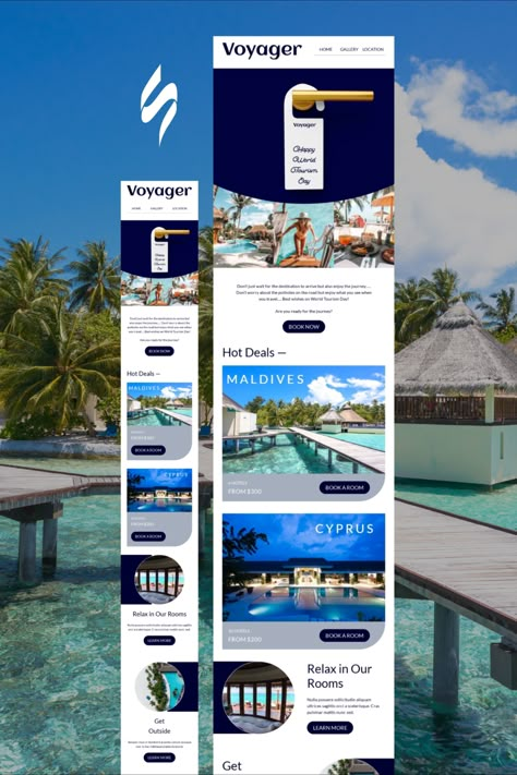 Tourism Email Design, Creative Email Design Inspiration, Hotel Email Marketing, Mailchimp Email Design Inspiration, Travel Email Marketing Design, Email Newsletters Design, Hotel Email Design, Hotel Newsletter Design, Travel Email Design