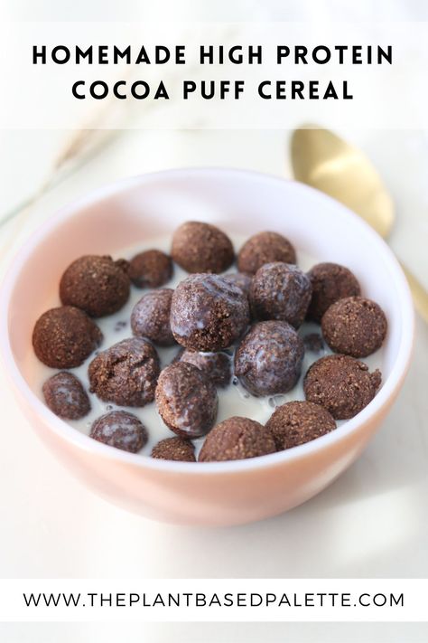 Essen, Vegan Cereal, Cereal Healthy, Cocoa Puffs Cereal, Vegan Breakfast Recipes Easy, Best Vegan Breakfast, Meal Replacement Powder, Protein Cereal, Homemade Cereal