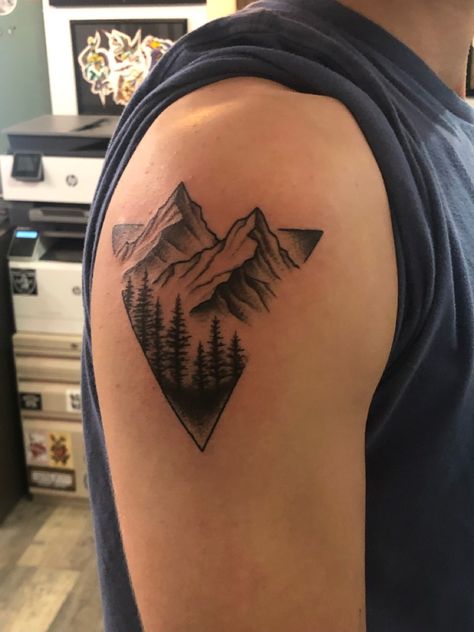 Psalm 121 tattoo, mountains and trees Mountain Calf Tattoo, Psalm 121 Tattoo, Black Hills Tattoo, Mountain Trees Tattoo, Complimentary Tattoos, Mountain And Tree Tattoo, Mountain Scene Tattoo, Tattoo Mountains, Musical Tattoos