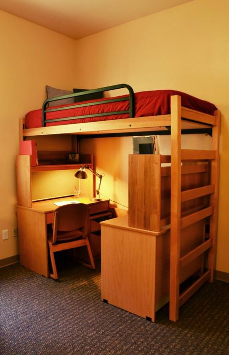 CI Housing's Santa Cruz Village: Triple occupancy. #CI #Student #Housing #CSUCI #Channel #Islands #Dorm #College Triple Dorm, Dorm Room Organization Storage, Triple Bedroom, Dorm Room Necessities, Loft Style Bedroom, Dorm Room Hacks, College Living, Dorm Room Designs, College Decor