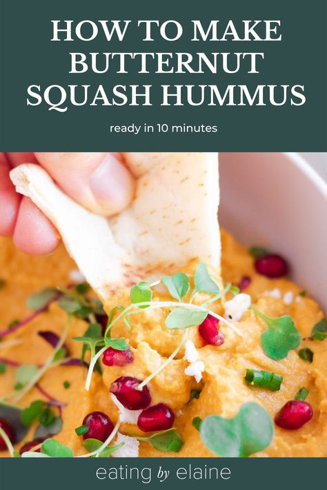 Just when you think you’ve tried every kind of hummus out there! This Maple Roasted Butternut Squash Hummus is filled with buttery, savory and sweet flavor and has a beautifully vibrant orange color that looks right at home on a holiday appetizer table. Butternut Squash Hummus, Squash Hummus, Appetizer Table, Vegan Appetizer, Thanksgiving Salad, Vegan Feta Cheese, Lemon Tahini Dressing, Holiday Appetizer, Roasted Pecans