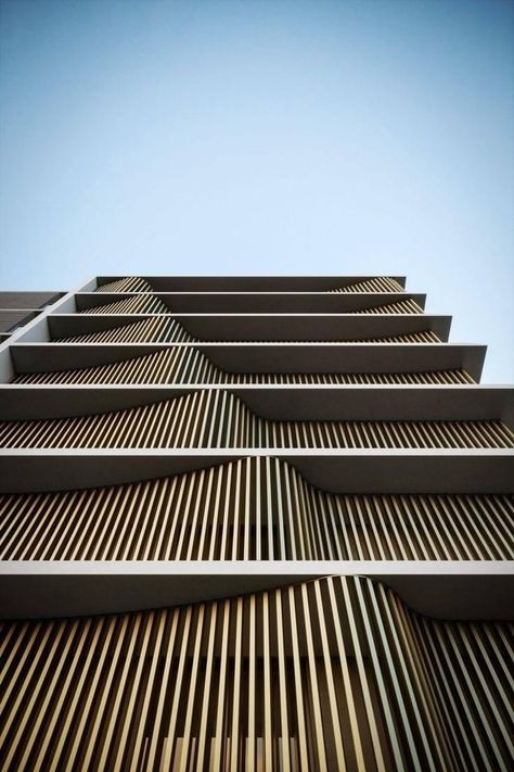 Office Building Architecture, Garage Facade, Parking Building, Facade Pattern, Hotel Facade, Wood Facade, Gold Coast Queensland, Burleigh Heads, Facade Architecture Design