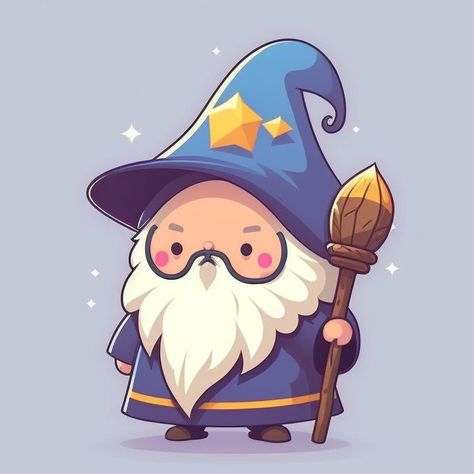 Cute Wizard Art, Simple Wizard Drawing, Wizard Tower Drawing, Simple 2d Game Art, Cute Wizard Drawing, Wizard Cartoon, Wizard Drawing, Wizard Illustration, Dnd Stickers