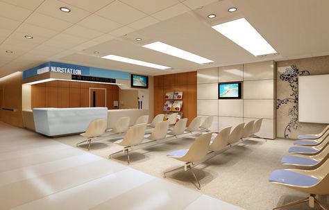 Hospital Wards Design, Hospital Lobby Waiting Area, Hospital Interior Design Reception Areas Waiting Rooms, Modern Hospital Interior Design, Hospital Waiting Area Design, Hospital Design Interior, Modern Hospital Interior, Waiting Room Design Reception Areas, Hospital Waiting Area