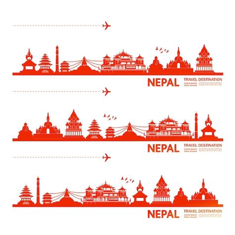 Nepal Flag, Folded Maps, Nepal Art, Circle Map, Destination Branding, Detailed World Map, Pen Brands, Nepal Travel, Flag Vector