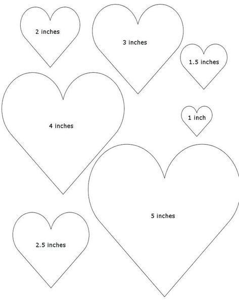 Heart Templates Free Printables, Heart Shapes Template, Printable Heart Template, Felt Templates, Felt Ornaments Patterns, Heart Diy, Quilt Modernen, Heart Printable, Shape Templates