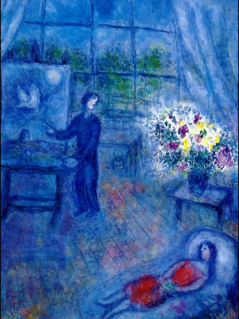 Marc Chagall on X Artist Chagall, Chagall Paintings, Lovely Paintings, Blue Room, Marc Chagall, Rene Magritte, Pierre Auguste Renoir, Paul Gauguin, Jewish Art