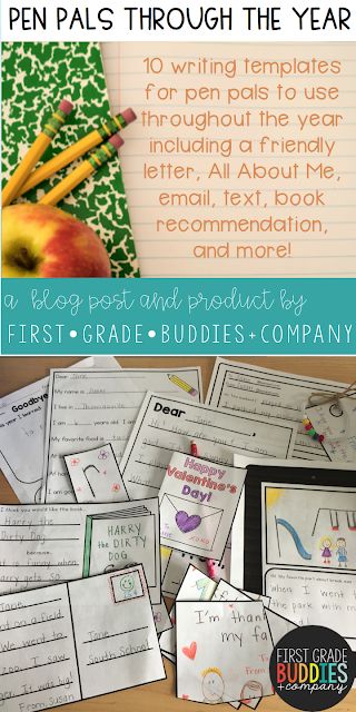 Do you want to promote reading and writing in your 1st, 2nd, 3rd grade or homeschool students? Pen Pal Through the Years is a great way to get reluctant readers and writers to try harder and enjoy it! Pen Pals can be whatever you'd like to make them. They can be across the country or across the hall. You can write letters once a month, or more often or less often. These activities are perfect for first, second & third graders. Pen Pals In The Classroom, Pen Pals Elementary School, Friendly Letter Template, Friendly Letter Writing, Reading Buddies, March Book, Reading Strategy, Children Education, Writers Workshop