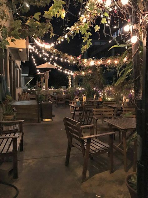 Outdoor Restaurant Patio, Two Worlds Collide, Outdoor Restaurant Design, Restaurant Exterior, Cozy Restaurant, Small Restaurant, Cozy Coffee Shop, Restaurant Patio, Rustic Restaurant