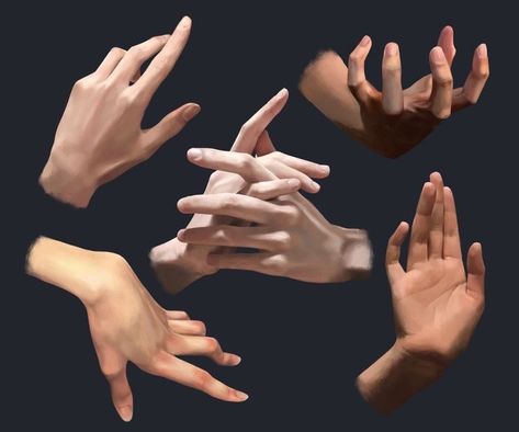 Two Hands Reference, Haircuts For Fat Faces, Hand Studies, Hand References, Reference Art, Best Haircuts, Hand Drawing Reference, Human Anatomy Art, Anatomy Poses