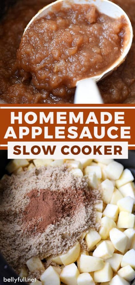 Applesauce Recipes Slow Cooker, Slow Cooker Cinnamon Applesauce, Applesauce In Slow Cooker, Cockpit Applesauce, Essen, Apple Sauce Crock Pot Recipes, Best Crockpot Applesauce, Croc Pot Apple Sauce, Slow Cooker Applesauce For Canning