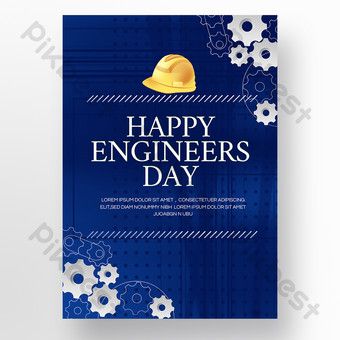 Happy Engineer's Day, Engineers Day, Mothers Day Poster, Blue Minimalist, Promotion Poster, Pride Day, Money Sign, Powerpoint Word, Psd Free Download