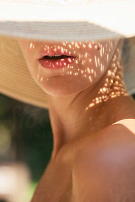 Portrait Of A Young Woman Wearing A Straw Hat by Ani Dimi Suncare Photography, Summer Portrait, Natural Beauty Diy, Plants To Grow, Force Of Nature, Suncare, Life Stages, Sun Care, Stock Photography Free