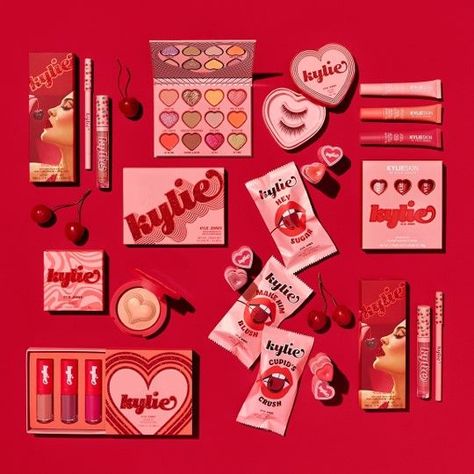 Cute Makeup Kit, Valentines Day Beauty, Kylie Jenner Collection, Kylie Beauty, Kylie Valentine, Makeup Collaboration, Kylie Cosmetics Holiday Collection, Pr Kit, E.l.f. Cosmetics