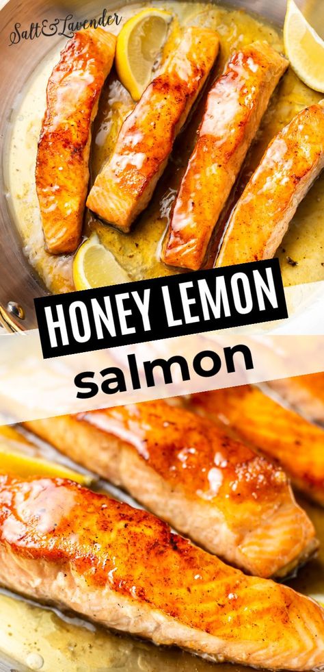 Lemon Honey Salmon Baked, Honey Lemon Salmon Recipes, Honey Lemon Glazed Salmon, Honey Lemon Pepper Salmon, Honey Sauce For Salmon, Honey Glaze For Salmon, Honey Lemon Butter Salmon, Salmon Recipes With Lemon, Lemon Honey Salmon