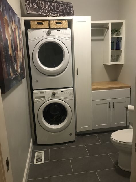 Adding Half Bath To Laundry Room, Half Bath With Washer And Dryer, Narrow Bathroom Laundry Combo, Laundry Bathroom Combo Layout Small Stacked, Half Bathroom And Laundry Room Combo, Half Bath Laundry Room Combo Ideas, Laundry Room Powder Room Combo, Laundry Half Bath Combo, Utility Room With Toilet