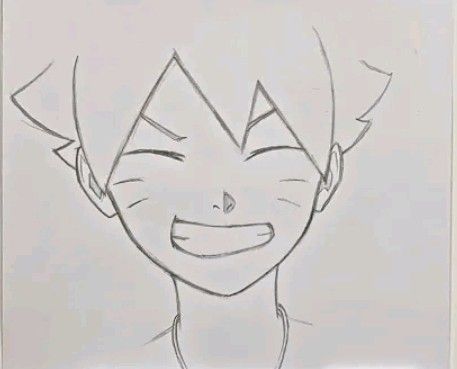 Anime Art Simple Drawing Outline Easy, Easy Anime Drawings Simple, Easy Drawings Sketches Anime, Anime Drawing Easy Simple, Easy Anime Sketches, Easy Manga Drawings, Joker Art Drawing, Simple Cartoon Characters, Naruto Drawings Easy