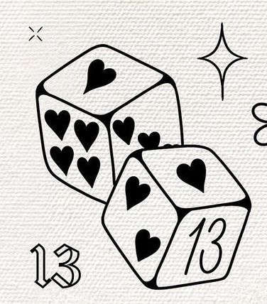 Couples Dice Tattoo, Dice 13 Tattoo, Queen And King Card Tattoo, Three Dice Tattoo, 13 Dice Tattoo, Tattoos To Get In Vegas, Matching Dice Tattoo, 3 Dice Tattoo, Billiard Ball Tattoo