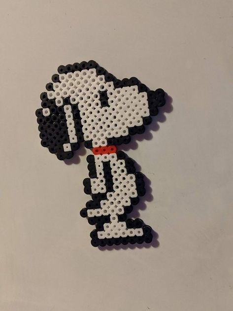 Snoopy Melty Beads, Squirrel Perler Bead Pattern, Snoopy Fuse Beads, 29 By 29 Perler Beads, Anime Bead Patterns, Fuze Beads Patterns, Snoopy Perler Bead Pattern, Perler Beads Ideas Disney, Dog Perler Bead Patterns