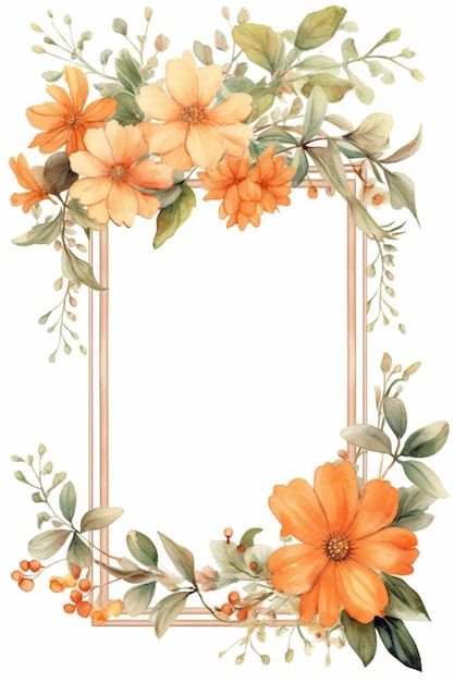 Foto há uma foto de uma moldura floral c... | Premium Photo #Freepik #photo #laranja #flores #fotografia #floral Baby Birth Cards, Birth Cards, Stationary Paper, Floral Rosa, Baby Birth, Orange Flowers, Flower Cards, Premium Photo, Clip Art