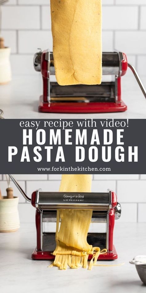 Homemade Pasta Machine, Homemade Pasta Kitchenaid Stand Mixers Dough Recipe, Pasta Dough Recipes Easy, Pasta Display Ideas, Pasta Dough In Bread Machine, Homemade Pasta With Machine, Homemade Pasta Semolina Flour, Simple Homemade Pasta Recipes, Homeade Pasta Recipes