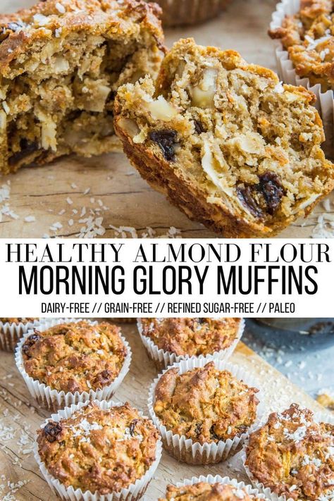 Gluten Free Morning Glory Muffins Almond Flour, Banana Morning Glory Muffins, Almond Flour Breakfast Bread, Low Carb Morning Glory Muffins, Healthy Coconut Muffins, Almond Flour Apple Recipes, Keto Morning Glory Muffins, Almond Flour Carrot Muffins, Low Carb Muffins With Almond Flour