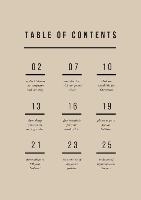 Table Of Contents Magazine Design, Table Of Contents Graphic Design, Cute Table Of Contents, Book Content Design, Table Of Contents Ideas, Table Of Content Design, Table Of Contents Layout, Table Design Layout, Table Of Contents Design Layout