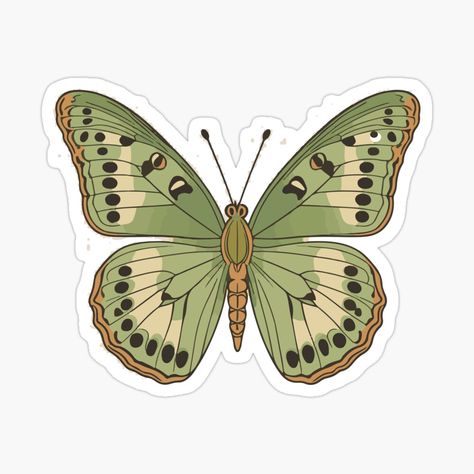 Get my art printed on awesome products. Support me at Redbubble #RBandME: https://www.redbubble.com/i/sticker/dark-green-fritillary-butterfly-by-Atlantico54/161274786.EJUG5?asc=u Green Vintage Stickers, Dark Green Stickers, Stickers Butterflies, Fritillary Butterfly, Green Stickers, Vintage Stickers, Aesthetic Sticker, Green Sticker, Plastic Stickers