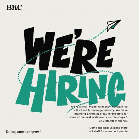 Boredom Kills Creative on Instagram: “WE’RE HIRING. Things have been crazy over here for a while now and we’re ready to take the plunge and grow the team again! We’re…” Were Hiring Poster, We're Hiring Poster Design, We Are Hiring Poster, Were Hiring, Hiring Poster, Now Hiring, Business Flyers, Hiring Now, We Are Hiring