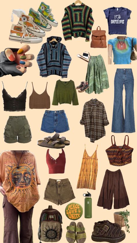 Hippies, 80s Summer Camp Aesthetic Outfits, Nature Girl Outfits, Crunchy Aesthetic, Granola Girl Outfits, Mood Clothes, Earthy Outfits, Clothes And Shoes, Granola Girl