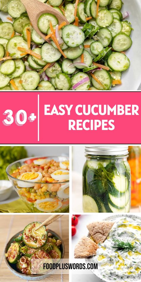 Looking for some cucumbers in your life? Check out these easy, fresh cucumber recipes! From wraps to soups, we've got you covered on your cool and healthy ride with cucumber meals. Discover fun and tasty ways to use cucumbers in your dishes - they're not just for salads! 
| cucumber recipes quick | What To Make With Cucumbers | How To Eat Cucumbers | Cucumber Recipes | What To Make With Cucumbers, Cucumber Meals, Fresh Cucumber Recipes, Green Gazpacho Recipe, Salads As A Meal, Fall Party Recipes, Salads Cucumber, Authentic Greek Recipes, Cucumber Tea Sandwiches