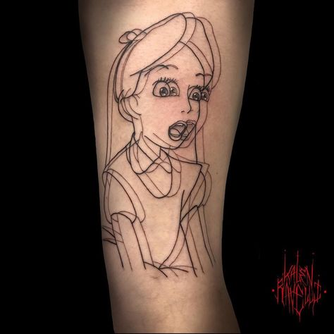 50 Trippy Tattoos That Are Out of This World | Check out these very fun trippy tattoos. Lifestyle Dark Disney Tattoo, Pop Art Tattoos, Optical Illusion Tattoo, Disney Princess Tattoo, Movie Tattoo, Mushroom Tattoos, Movie Tattoos, Wonderland Tattoo, Wicked Tattoos