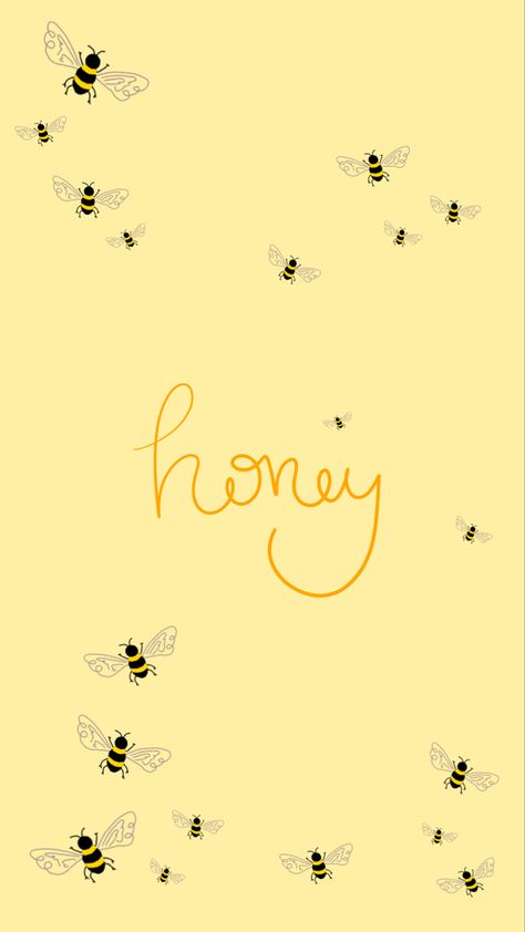 Cute Bees Wallpaper, Yellow Bee Aesthetic Wallpaper, Cartoon Bee Wallpaper, Honeybee Wallpaper Iphone, Aesthetic Honey Pictures, Honeybee Aesthetic Wallpaper, Bumble Bee Wallpaper Iphone, Sunflower And Bee Wallpaper, Bee Astethic Wallpaper