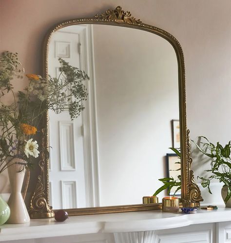 Anthropologie UK | Fashion, Home, Jewellery & Gifts How To Decorate A Console Table, Mirror Over Fireplace, Gleaming Primrose Mirror, Primrose Mirror, Anthropologie Mirror, Mantle Mirror, Console Table Decorating, Anthropologie Home, Fireplace Mirror