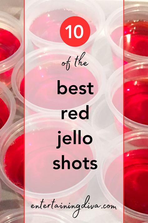 10 Of The Best Red Jello Shots | Cocktails Red Pudding Shots, Red Jello Shot Recipe, Red Jello Shots, Party Jello Shots, Raspberry Jello Shots, Easy Party Recipes, Tequila Jello Shots, Cherry Jello Shots, Lemonade Flavors