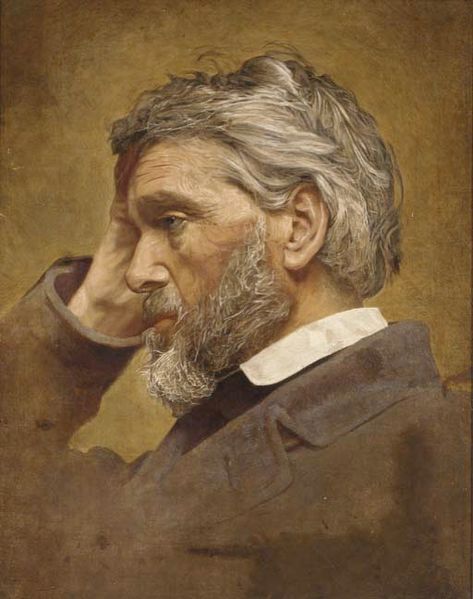 Thomas Henderson, circa 1866 | Portrait of Thomas Carlyle (1795-1881), bust-length, in profile, wearing a grey coat | Christie's Thomas Carlyle, Christopher Wood, Men Of Letters, Vintage Portrait, Grey Coat, Vintage Portraits, Art Reproductions, Photographic Prints, Photographic Print