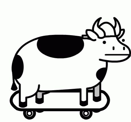 Asdf Movie GIF - Asdf Movie Cow - Discover & Share GIFs Cow On A Skateboard Tattoo, Animals On Skateboards Tattoo, Animals On Skateboards Drawing, Cow On Skateboard, Animated Cow, Asdf Movie, Skate Tattoo, Kick Flip, Scene Emo Art